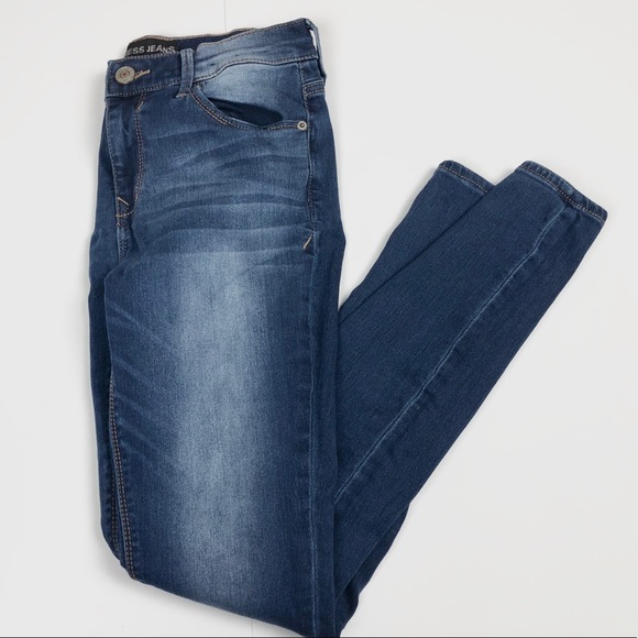 Express Denim - Express Medium Wash Mid Rise Legging Skinny Jeans